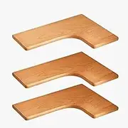 orner Wall Shelves Set of 3 Solid Wood Floating Display Storage Rack for Living Room Bedroom Office Bathroom Kitchen Decorative L Shape Wall Shelf for Home Decoration and nization Wall M