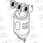 Redback Manifold Cat Converter to suit KA Carnival VQ 3.8L Maniverter Rear - C2736