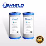 2x 0.5 Micron Coconut Carbon Block Water Filter 10" x 4.5" Whole House Big Blue