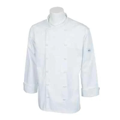 Mercer Culinary M62010WH8X Renaissance Men's White Long Sleeve Chef Jacket - 8XL