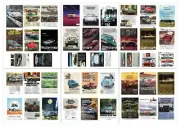Set6 1/24 scale CUT & PEEL STICKERS Vintage Cars Poster Garage diorama # 008/2