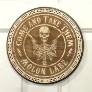 12in 2nd Amendment Come And Take Them Cribbage Board - 2 Tracks with Pins