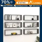 Wall Cube Shelves 6 pcs Grey 80x15x26.5 cm Storage Display Organizer Home 07114