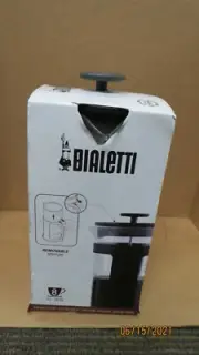 BIALETTI COFFEE FRENCH PRESS BLACK 1L 34OZ 8 CUPS NEW