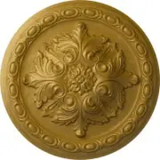 Ekena Millwork Ceiling Medallion 11.375"W Paintable Polyurethane Pharaohs Gold