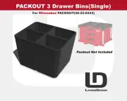 3-Drawer Bins(Individual) | Milwaukee PACKOUT 3-Drawer Tool Box 48-22-8443