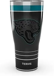 Tervis Traveler NFL Jacksonville Jaguars - Night Game Triple Walled Insulated Tumbler Travel Cup Keeps Drinks Cold & Hot, 30oz, Stainless Steel