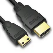 Ozoffer 2M Mini HDMI to HDMI Cable V1.4 3D with Ethernet HD 1080p Tablet Smart Phone
