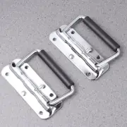 2 Pcs Folding Handle Handles for Boxes Luggage Grip Spring Loaded Case