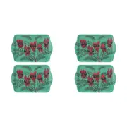 2x 2pc Ashdene Native Flora Sturt's Desert Pea Serving Platter Scatter Tray