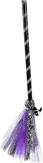 Hohopeti 1Pc Witch Broom Ornament for Halloween Costume Broom Decoration for Masquerade and Cosplay Prop with Strong Stability and Fine Workmanship