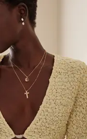 [VRAI] Moon 18K Yellow Gold Lab-Grown Diamond Necklace