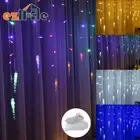 96LED Falling Rain Icicle Outdoor String Lights Fairy Curtain Christmas Xmas