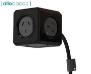 Allocacoc PowerCube 5 Socket Power Board/Mount w/1.5m Extension Cord Black