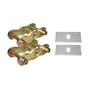 Pair Rear Extended Shackles + Leaf Spring Wedges for Nissan Navara Datsun D22