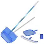 Pool Cleaning Set Brush and Leaf Skimmers with Adjustable Telescopic Pole