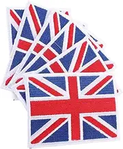 Veemoon 6pcs National Flag Embroidery Patches for Clothing Repair Stylish Decorative Cloth Applique for Hats Bags and DIY Fashion Projects