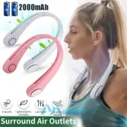 Mini Fan Portable Neck Hanging USB Rechargeable Cooling Air Cooler Bladeless Fan