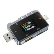 FNIRSI FNAC-28 USB Tester Voltage Current Power Meter 4-24V 6.5A Color Screen Protocol Detection Adjustable Brightness f