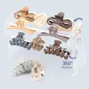 SNOWSTAR Acrylic Claw Clip Organizer Holder,360-Degree Rotating Monolayer