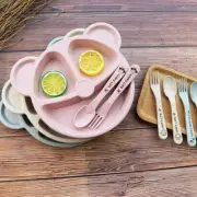 New Fractal Bear Kids Plate Set Easily Take Kids' Attention Increase Appetite De