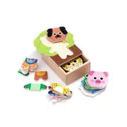18pc Djeco Animal Arbra Mix Wooden Puzzle Set 14cm Kids/Children Toy 2y+