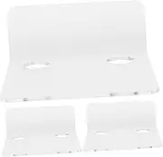 3pcs Monitor Storage Rack Small Floating Wall Shelf for Speaker Security Camera Transparent Wall Router Holder Easy Installation Cable Management