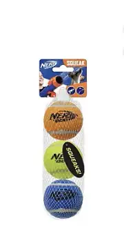 Nerf Dog Squeaker Tennis Ball 3 Pack FOR SMALL,Medium,large Pet