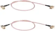 RFaha 2pcs RF Coaxial Coax Assembly SMA Male to RP-SMA Male Right Angle 30cm 12in WiFi Antenna Extension Cable(F127-2)