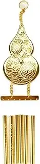 Wind Chimes Outdoor Copper Gourd Door Decor Wind Chime Vintage Fengshui Bell Good Luck Bless Home Hanging Decoration Memorial Wind Chime