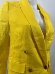 Banana Republic Linen Yellow Blazer. Small-0