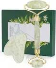 Gua Sha Stone & Jade Roller Gift Set, Anti-Aging Natural Facial Roller Jade Gua