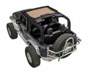 SpiderWebShade Mesh Bikini Top-Tan, for Jeep JK 2dr.; JKINI-2D-TAN