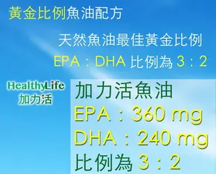 【HealthyLife 加力活】歐米加600魚油膠囊 (90顆/瓶)