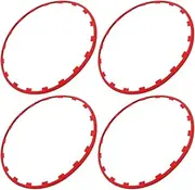 4PCS Car Wheel Rim Protection Ring Red Wheel Edge Trim Protector Ring ，Compatible For Tesla Model 3 2017 To 2023