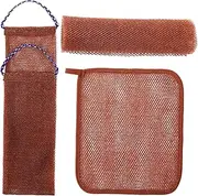 SOPOTUTU 1 Set African Net Exfoliating Body Scrubber Durable Bath Washcloth for Deep Cleansing Rich Foaming Action for Back Feet and Face Care