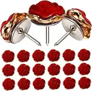 Generic 60pcs Decorative Rose Flower Push Pins Elegant Cork Board Tacks for Home Office Notice Boards Cute Functional Thumb Tacks for DIY Projects and Wall Displays