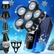 Head Shaver for Bald Men,6 in 1 Bald Head Shavers for Men Cordless, Waterproo...