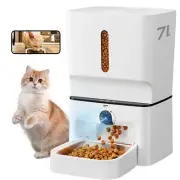 Automatic Cat Feeder with Camera, 7L Timed Dog Feeders, Adjustable Camera, 10...