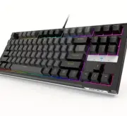 NPET 87 Keys RGB Mechanical Keyboard, Wired 20+ Backlit Modes, Ergonomic Design