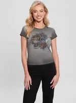 GUESS Eco Crystal Tiger T-Shirt Size: Large, Spandex