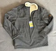 Orvis Men’s Fleece Lined Quarter Zip Pullover Black Gray L