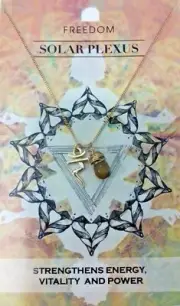 Freedom Solar Plexus Dainty Necklace Vitality & Power Semi Precious Stone