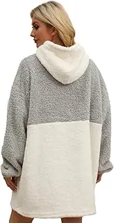 Women Wearable Blanket | Warm Flannel Hoodie Wearable Blanket Sweatshirt,Deep Pockets Design Sweatshirt Blanket with Sleeves for Camping, Working