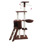 4 Tier Pet Play House Cat Tree Ladder Toy Scratcher Scratchpost Scratching Post Tower