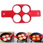 4Cavity RoundNonstick Pancake Maker Mould Silicone Omelette Egg Ring Mold