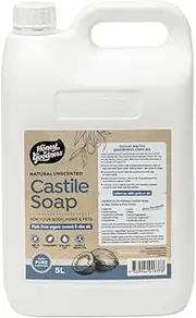Honest to Goodness, Natural Unscented Castile Soap, 5L - Made from olive oil and certified organic coconut oil, Perfect for use on your body, home, pet and garden.
