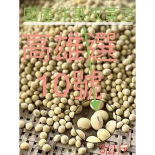 【小農夫國產豆類】高雄選10號-非基改黃豆 / 3公斤=5台斤 / 台灣種植