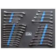 SP Tools SP50020 - Flare & Geardrive Spanner Set 26 Piece Metric/AF EVA Foam