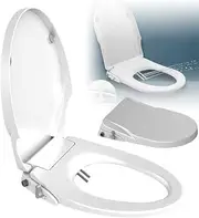 V Type Smart Bidet Seat, Hot & Cold Dryer Smart Toilet Seat, Electric Bidet Smart Toilet Seat Cover W/Nozzle Self-Cleaning, Feminine & Child Wash